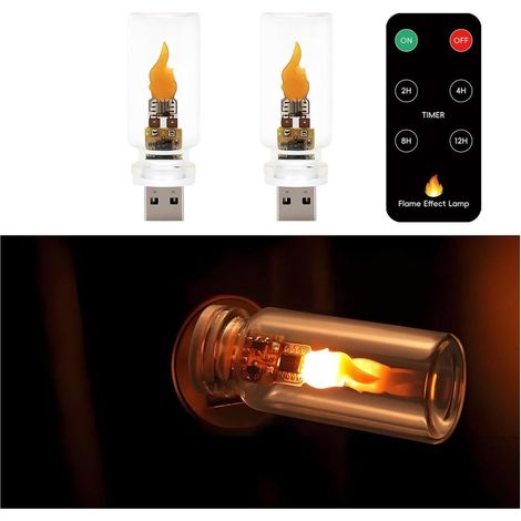 Set mit 2 USB-Autolichtern, Retro-Stimmungsbeleuchtung zum Einstecken, Mini-Nachtlichter für Auto, Schlafzimmer, Flur (1/5)