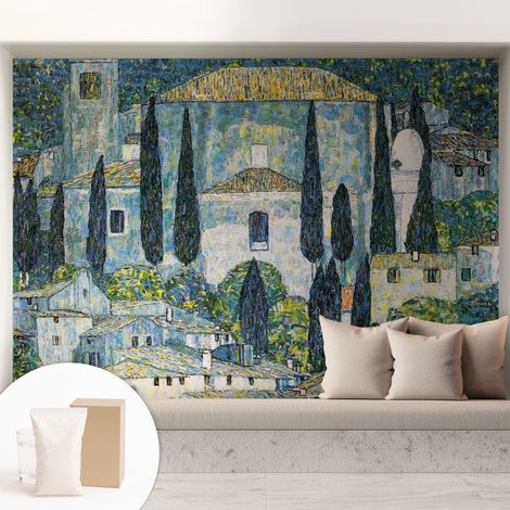 Papier peint avec colle pour décoration moderne de salon chambre à coucher cuisine et bureau Facile Maisons en cyprès 208x146 cm (1/5)