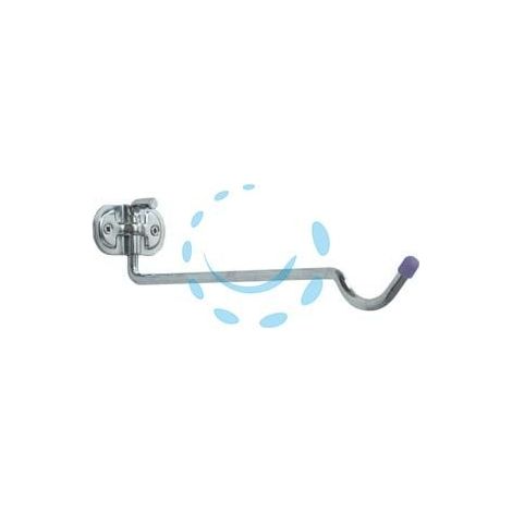 GANCIO A PARETE PORTA BICICLETTE RIPIEGABILE IN ACC. ZINCATO A.4110 - mm.92x320x225 - ø mm.9