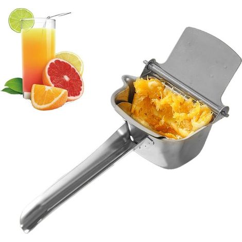 Manuelle Saftpresse tragbarer Entsafter Manuelle Saftpresse aus Edelstahl Multifunktionale manuelle Saftpresse für Trauben Wassermelonen Zitronen (1/5)