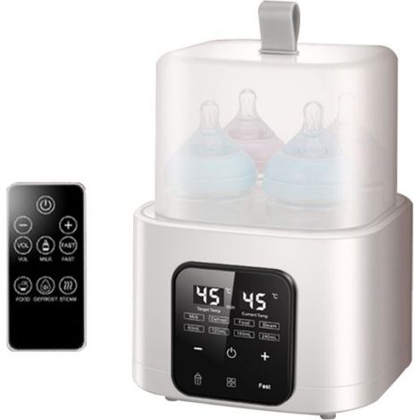 Chauffe-lait, chauffe-biberon double, stérilisateur, avec télécommande, écran tactile intelligent, chauffage rapide pour deux