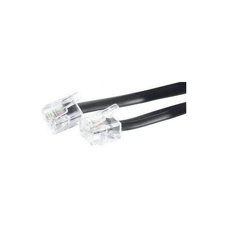 exertis Connect Cordon téléphonique RJ11 noir - 30 m (288200)