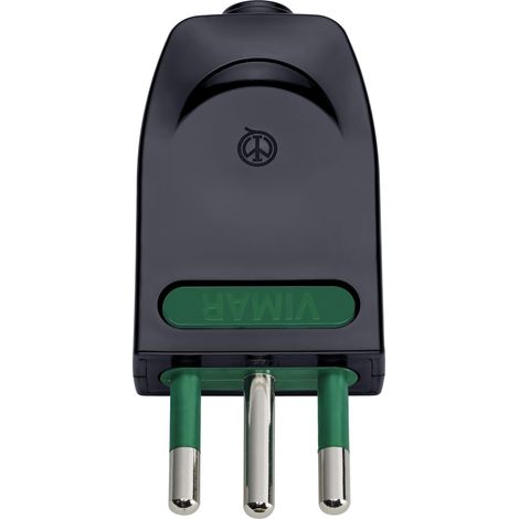 VIMAR - 00203 2P+T10A drehbarer Stecker S11-SPB11 schwarz