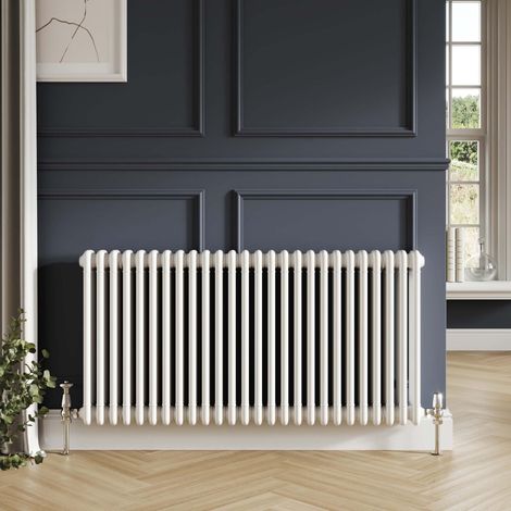 Orbit 3 Column Designer Horizontal Radiator 600mm H x 830mm W - Gloss White (1/3)