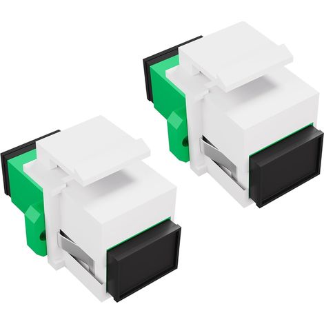 Lot de 2 Coupleur Fibre Optique SC/APC Femelle, Faible Perte 0,3dB, Pour Panneau Brassage
