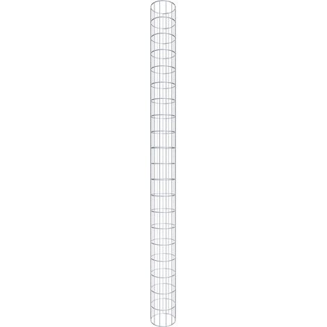 Gabiondeco - Colonne de Gabion ronde. diamètre 22 cm. maille 5 x 10 cm - Hauteur : 200 cm - Made in Germany (1/5)