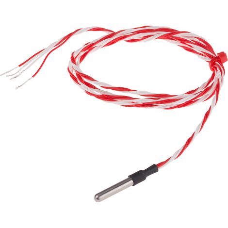 Capteur RTD PT100 RS PRO, Ø 4mm, L.25mm + 1m, +200°C max, Câble ( Prix pour 1 )
