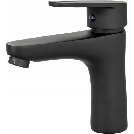 COBI BLACK BASIN MIXER SQUARE TAP (1/4)