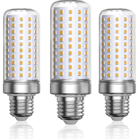 Ampoule LED E27, lumière blanc chaud 3000K, 1800lm, équivalent à une ampoule halogène de 200W, ampoule LED E27 type maïs pour salon (non dimmable, lot de 3) (1/4)