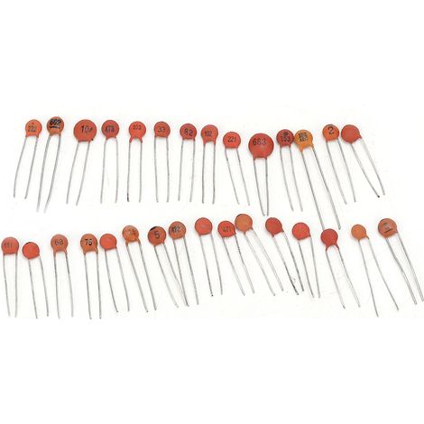 600 condensateurs céramiques 30 valeurs 2pF-100nF 50V lot composants électroniques (1/5)