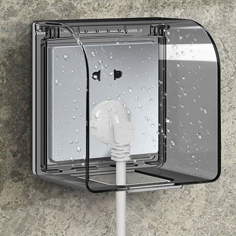 Sortie Couvercle Childproof 86 modèle universel Boîtier de Prise étanche 12.2×10.8×7.3 CM Prises extérieures étanches pour interrupteur (1/4)