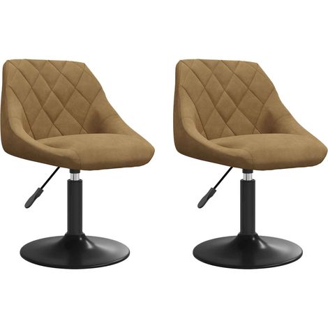 Maison Exclusive - Sedie da Pranzo Girevoli 2 pcs Marrone 46 x 44 x 77,5 cm