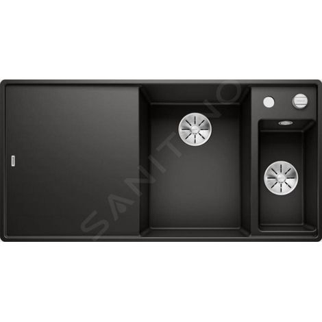 Blanco Axia III 6 - Évier en silgranit, 990x500 mm, avec commande de vidage et accessoires, noir 525854 (1/5)