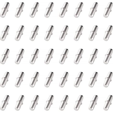 40 Pièces 20x6 mm Taquets d'Étagère, Goupilles de Support D'étagère, pour Meubles de Bibliothèque D'armoires de Cuisine