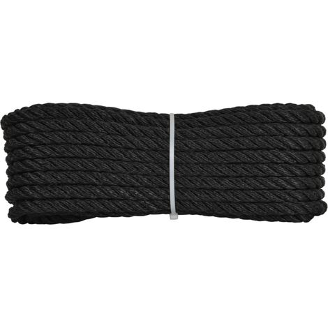 Corderie Italiane 006004219 Gherlino Cima per Ormeggio, diametro 8 mm, 10 mt, nero (1/4)