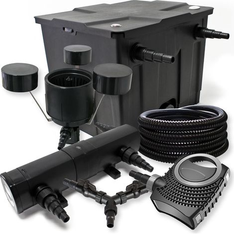 Set per laghetti filtro 12000l chiarificatore UVC 18W pompa NEO8000 tubo da 25m skimmer CSP250 (1/5)