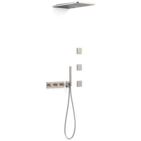 Kit robinet thermostatique encastré à 4 voies B-system pour douche Acier - TRES 30725405AC