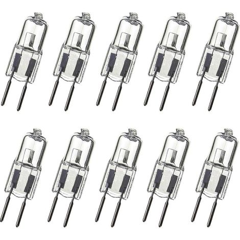 G6.35 Halogenlampe 12V GY6.35 Sockel, dimmbar, JC T3/T4, 2700K Warmweiß, 20W, 50W, 100W, 10er-Packung
