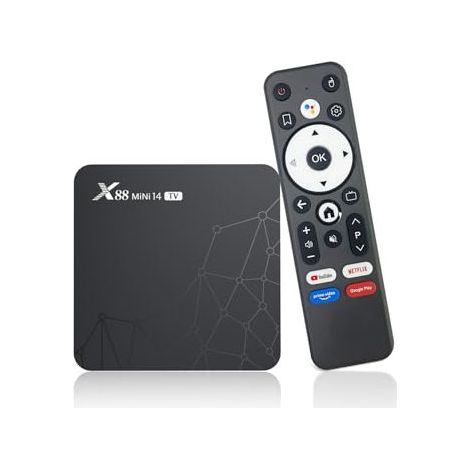 [JAMAIS UTILISÉ] Box TV Android 14,2 Go RAM 16 Go ROM TV Box 4K HDR10 RK3518 Quad-Core, Ethernet 100 Mbit/s, Wi-Fi 6/Bluetooth 5.2, commande vocale en espagnol (1/5)