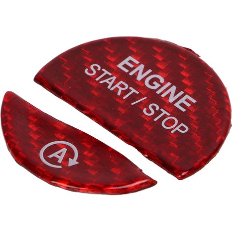 Bouton Démarrage Stop Carbone Remplacement Mercedes-Benz Classe S Classe C W206 W223 Rouge (1/5)