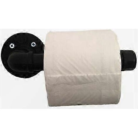 Porte-Papier Toilette Industriel Rétro en Métal, Fixation Murale, Distributeur Vintage Style Steampunk, Rouleau Suspendu, Finition Antique, Charge 1 Rouleau (1/2)