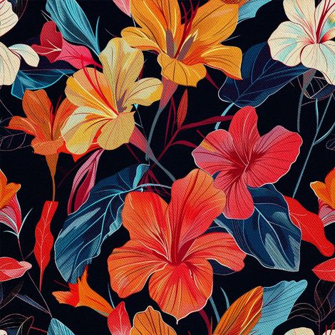 Tela decorativa para exteriores Oxford - Motivo floral I DX5142 (1/5)