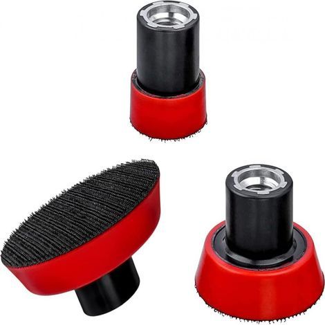 3pcs Plateau de Ponçage 25mm 50mm 75mm Disques Abrasifs M14 Velcro Assiette de Ponçage Auto-agrippante Plaque de Support de Ponçage (1/5)