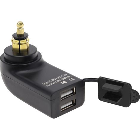 Dual USB Replacement Motorcycle Charger Compatible with BMW F800GS F650GS F700GS R1200GS R1200RT 2.4A DC 12V-24V USB Charger Plug (1/5)