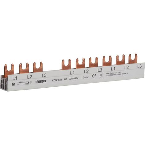 Phasenschiene Hager kdn363j 10 Module 63A