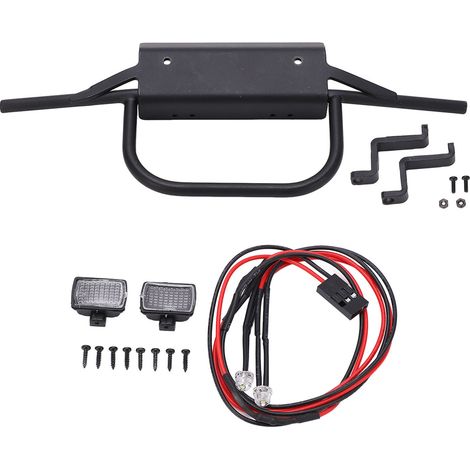 Pare-chocs avant en métal avec phares LED, pièces et accessoires de mise à niveau pour voiture RC MN D90 1:12R788B (1/5)