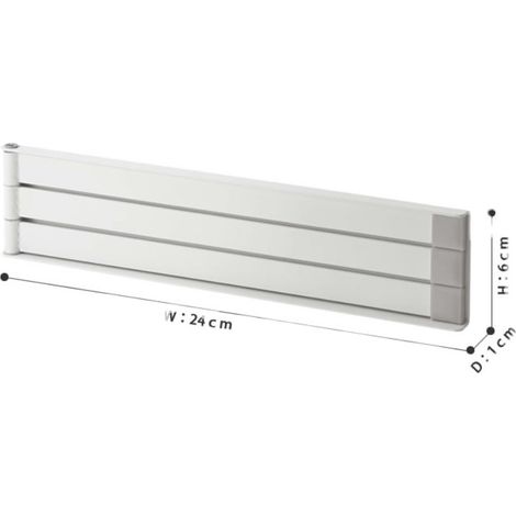 Porte-serviettes magnétique pivotant pliable, sans perçage, multi-tiges pour cuisine réfrigérateur et salle de bain, blanc (1/5)