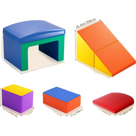 Jouets d'escalade, Blocs en mousse, Aire de jeux intérieure, Couleur mélangée (1/2)