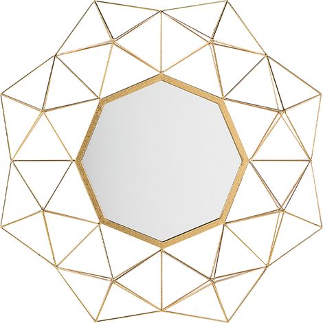 Espejo de pared dorado 69 x 80 cm forma de estrella pieza decorativa sala de estar dormitorio Gaillac (1/5)