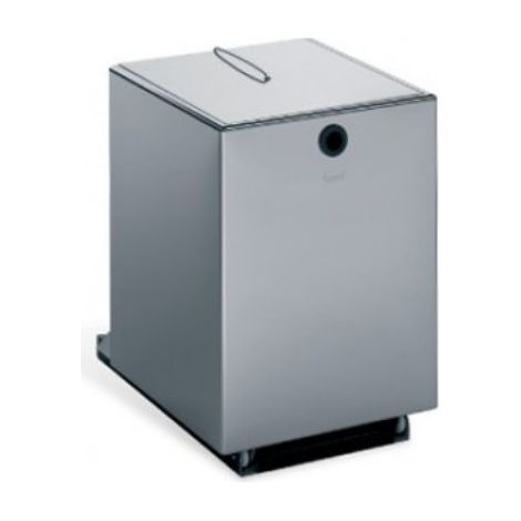 Pattumiera Acciaio Inox da 15 lt Scorrevole con Coperchio ad Apertura a filo