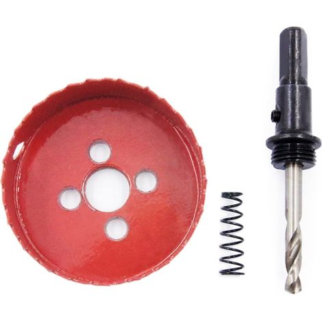 Fresa a tazza, sega a tazza bimetallica, per forare legno, lamiera, profili in alluminio, cartongesso, PVC e altri materiali, utensile per trapano elettrico (2-5/8" 67 mm) (1/4)