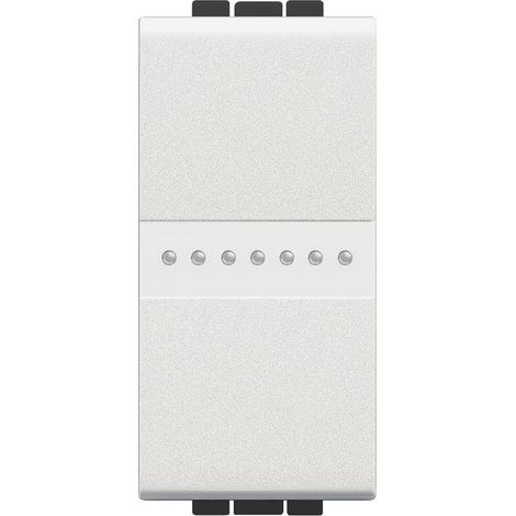 Axialer Druckknopf Livinglight 10A Auto Terminal 1 Modul Weiß N4055AN