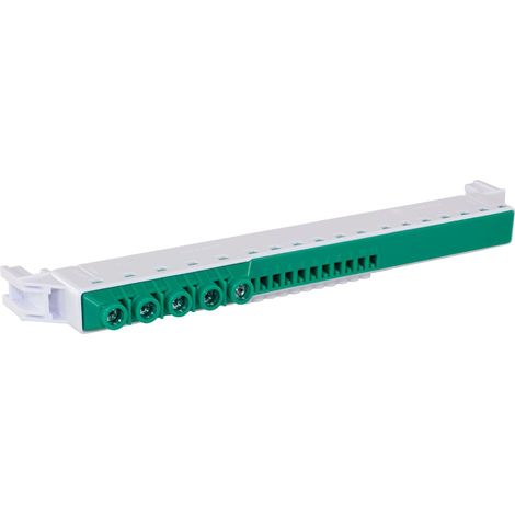 Bornier terre court 5x25²+11x4² - 13 modules - pour coffrets RxPro - Eur'Ohm