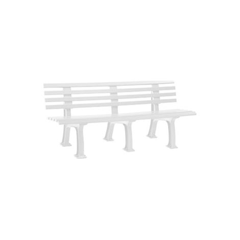 Panca da giardino juist 4 -place lunghezza 2000 mm bianco (1/2)