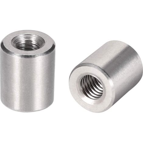 Écrou Accouplement Manchon Filet M5x12mm Hauteur Couplage Rond Connecteur Goujon Acier Inox 304 Paquet de 10 (1/3)