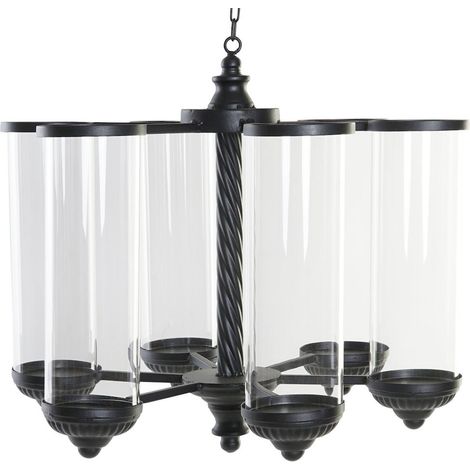 Suspension porte-bougie verre noir élégant - Noir ébène profond et élégant (1/4)