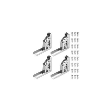 4 Pcs Charnières de Porte, Supports Charnières étagère Pliables à 90 Degrés/180 Degrés, Charnières pour étagères Table Console Pliable, Charnières de Porte de Placard Armoires pour Table Meubles (1/5)
