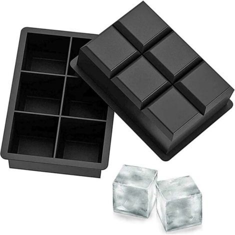 Silikon-Eiswürfelform (2er-Set) – 6 große Eiswürfel (1/4)