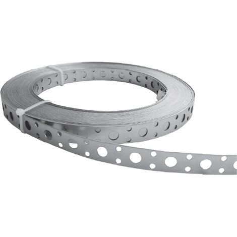 Econoname – Feuillard perforé 25mm – FP252508 – Longueur 25m – Épaisseur 0.8mm pour conduits de ventilation circulaires et ovales