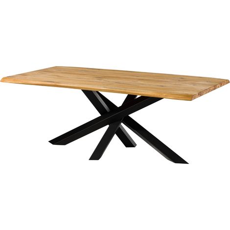tavolo da pranzo in legno di Quercia Selvatica 200x100x77 marrone  SEATTLE 02