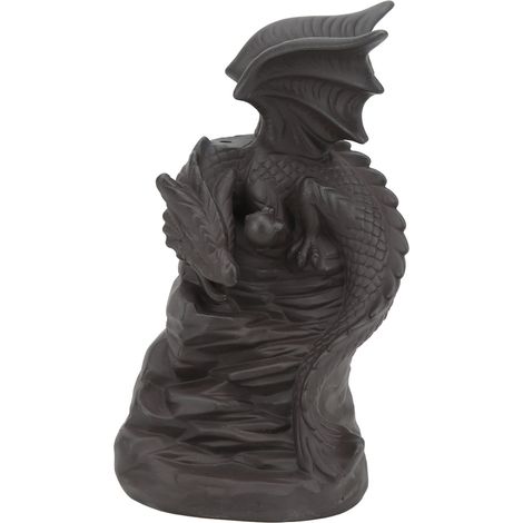 Porte-encens dragon en céramique, brûleur d'encens décoratif pour méditation et décoration intérieure zen. (1/5)
