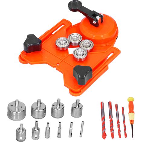 16-teiliges Diamantbohrer-Lochsägen-Set (6–50 mm) für Fliesen und Holz (Orange) (1/5)