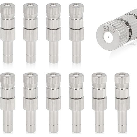 Lot de 10 Buses Brumisation Basse Pression 0,8 mm en Céramique, Laiton avec Filtre pour Connecteur 6 - 0.5 (1/5)