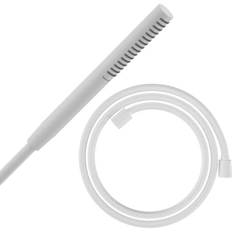 HANSGROHE Pulsify S 100 EcoSmart rociador blanco mate + flexo de ducha HANSGROHE Designflex 160 cm blanco mate