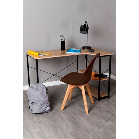 Conjuntos de mesa y sillas - Conjunto Escritorio Estik y Silla Synk Basic - Marrón (1/5)