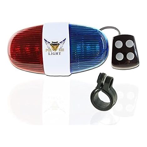 Lampe LED pour vélo avec sirènes sonores, trompette, klaxon de vélo (1/5)
